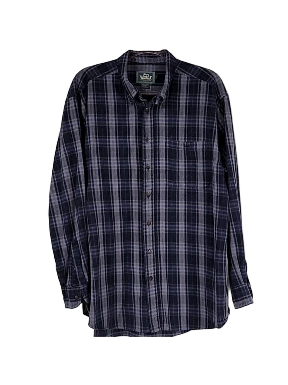 Woolrich Men's Light Flannel Shirt, Button-Down, 100% Cotton, Size XL